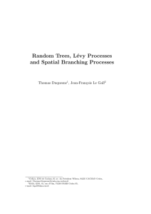 Random Trees, L´ evy Processes and Spatial Branching Processes Thomas Duquesne