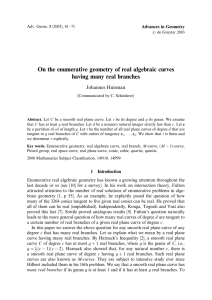 On the enumerative geometry of real algebraic curves Johannes Huisman