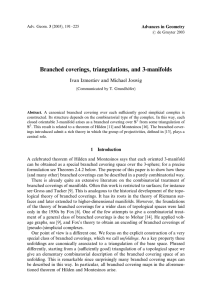 Branched coverings, triangulations, and 3-manifolds Ivan Izmestiev and Michael Joswig