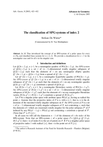 The classiﬁcation of SPG-systems of index 2 Stefaan De Winter*