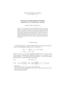 QUANTUM EULER-POISSON SYSTEMS: EXISTENCE OF STATIONARY STATES