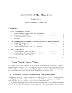 Construction of M , M Contents B