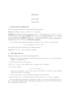 Nilpotence 1 Various forms of nilpotence Callan McGill