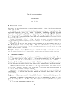 The J -homomorphism 1 Chromatic level 1 Vitaly Lorman
