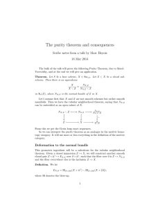 The purity theorem and consequences 18 Mar 2014