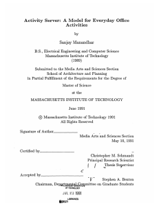 A  Model  for  Everyday  Office Activities