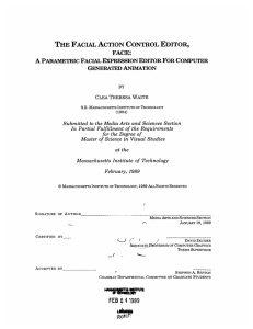 THE FACIAL ACTION  CONTROL EDITOR, FACE: GENERATED  ANIMATION