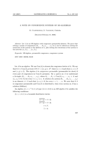 A NOTE ON CONGRUENCE SYSTEMS OF MS-ALGEBRAS (