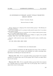 ON EXTENSIONS OF PRIMARY ALMOST TOTALLY PROJECTIVE ABELIAN GROUPS (