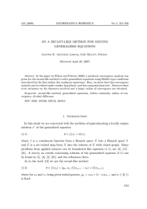 ON A SECANT-LIKE METHOD FOR SOLVING GENERALIZED EQUATIONS (