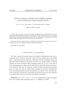TIETZE EXTENSION THEOREM FOR PAIRWISE ORDERED FUZZY EXTREMALLY DISCONNECTED SPACES