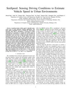 SenSpeed: Sensing Driving Conditions to Estimate Vehicle Speed in Urban Environments