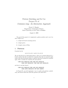 Common Lisp: An Interactive Approach Stuart C. Shapiro Department of Computer Science