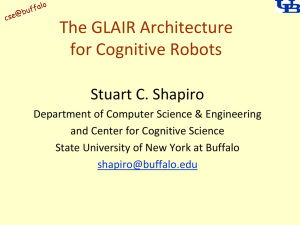 The GLAIR Architecture for Cognitive Robots Stuart C. Shapiro