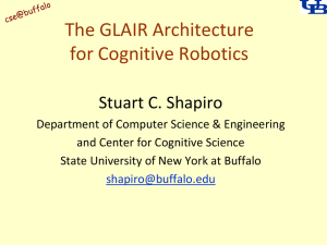 The GLAIR Architecture for Cognitive Robotics Stuart C. Shapiro