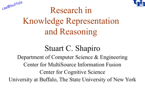 Research in Knowledge Representation and Reasoning Stuart C. Shapiro