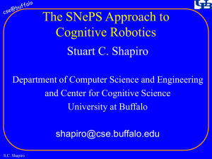 The SNePS Approach to Cognitive Robotics Stuart C. Shapiro