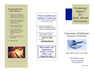 Technology Support for Study Abroad