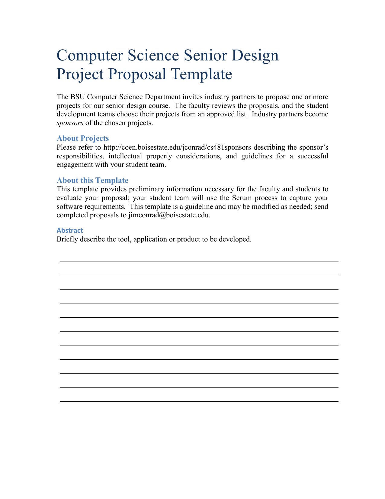 computer-science-senior-design-project-proposal-template