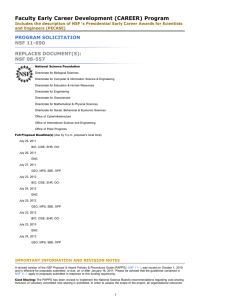 Faculty Early Career Development (CAREER) Program