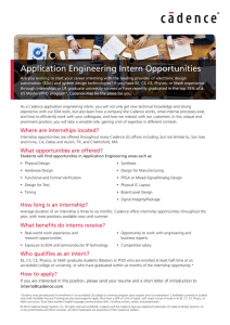 Application Engineering Intern Opportunities