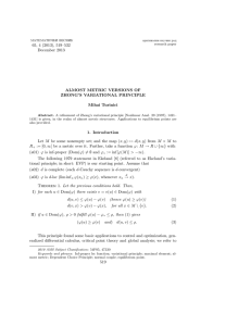 65, 4 (2013), 519–532 December 2013 ALMOST METRIC VERSIONS OF ZHONG’S VARIATIONAL PRINCIPLE