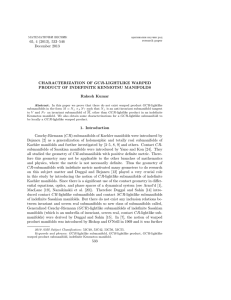65, 4 (2013), 533–546 December 2013 GCR PRODUCT OF INDEFINITE KENMOTSU MANIFOLDS