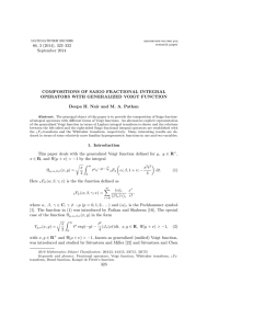 66, 3 (2014), 323–332 September 2014 COMPOSITIONS OF SAIGO FRACTIONAL INTEGRAL