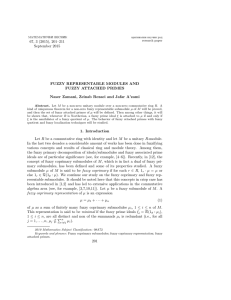 67, 3 (2015), 201–211 September 2015 FUZZY REPRESENTABLE MODULES AND FUZZY ATTACHED PRIMES