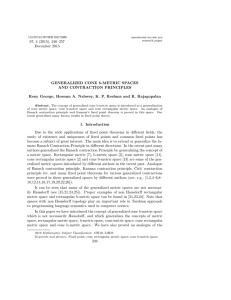 67, 4 (2015), 246–257 December 2015 GENERALIZED CONE b-METRIC SPACES AND CONTRACTION PRINCIPLES