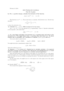 February 21, 2011 18.01 Problem Set 2 solutions Part II: 15 points