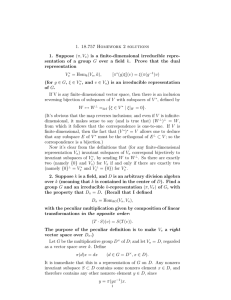 1. 18.757 Homework 2 solutions 1. Suppose (π, V