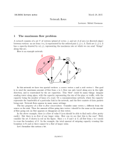 Network flows 1 The maximum flow problem