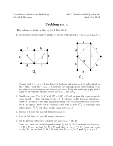 Massachusetts Institute of Technology 18.433: Combinatorial Optimization Michel X. Goemans April 18th, 2013