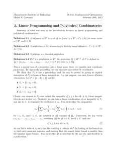 Massachusetts Institute of Technology 18.433: Combinatorial Optimization Michel X. Goemans February 28th, 2013