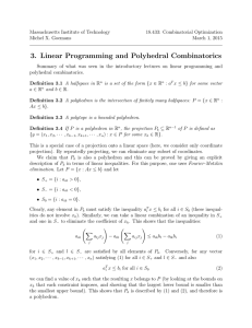 Massachusetts Institute of Technology 18.433: Combinatorial Optimization Michel X. Goemans March 1, 2015