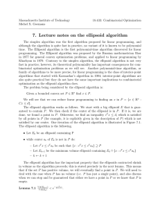 7. Lecture notes on the ellipsoid algorithm