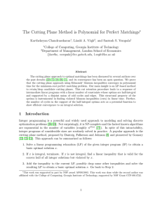 The Cutting Plane Method is Polynomial for Perfect Matchings