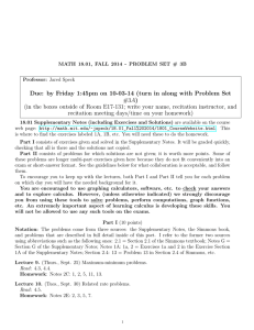 Due: by Friday 1:45pm on 10-03-14 (turn in along with... #3A) (in the boxes outside of Room E17-131; write your name,...