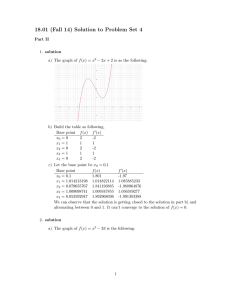 18.01 (Fall 14) Solution to Problem Set 4