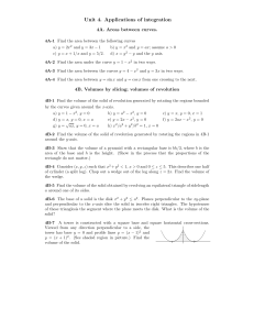 Unit 4. Applications of integration 4A. Areas between curves.