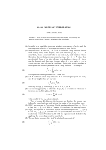 18.102: NOTES ON INTEGRATION