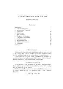 LECTURE NOTES FOR 18.155, FALL 2002 Contents Introduction 1