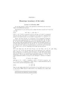 Homotopy invariance of the index
