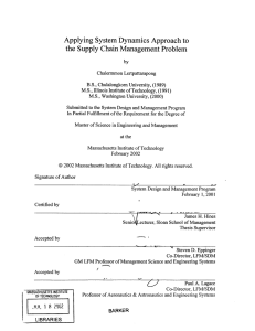 Applying  System  Dynamics  Approach to