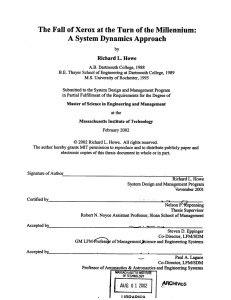 A  System  Dynamics  Approach Richard L.  Howe