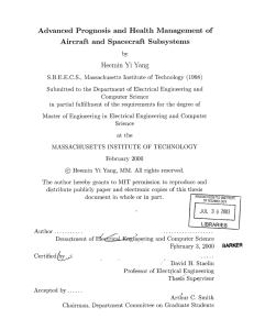 Advanced  Prognosis  and  Health  Management ... Aircraft  and  Spacecraft  Subsystems