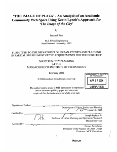 Community Web  Space  Using  Kevin  Lynch's... 'The Image  of the  City'