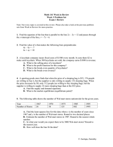 Math 141 Week in Review Week 3 Problem Set Exam 1 Review
