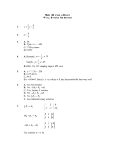 ( ) Math 141 Week in Review Week 3 Problem Set Answers